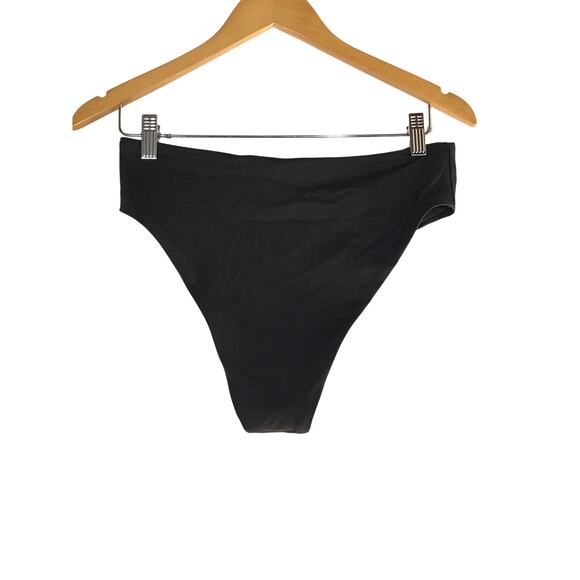 SKIMS Signature Swim Mid Waist Bottom Bikini in Onyx Black NWT Large - Picture 4 of 8